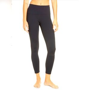 Zella Moto Ribbed High Waist Ankle Leggings